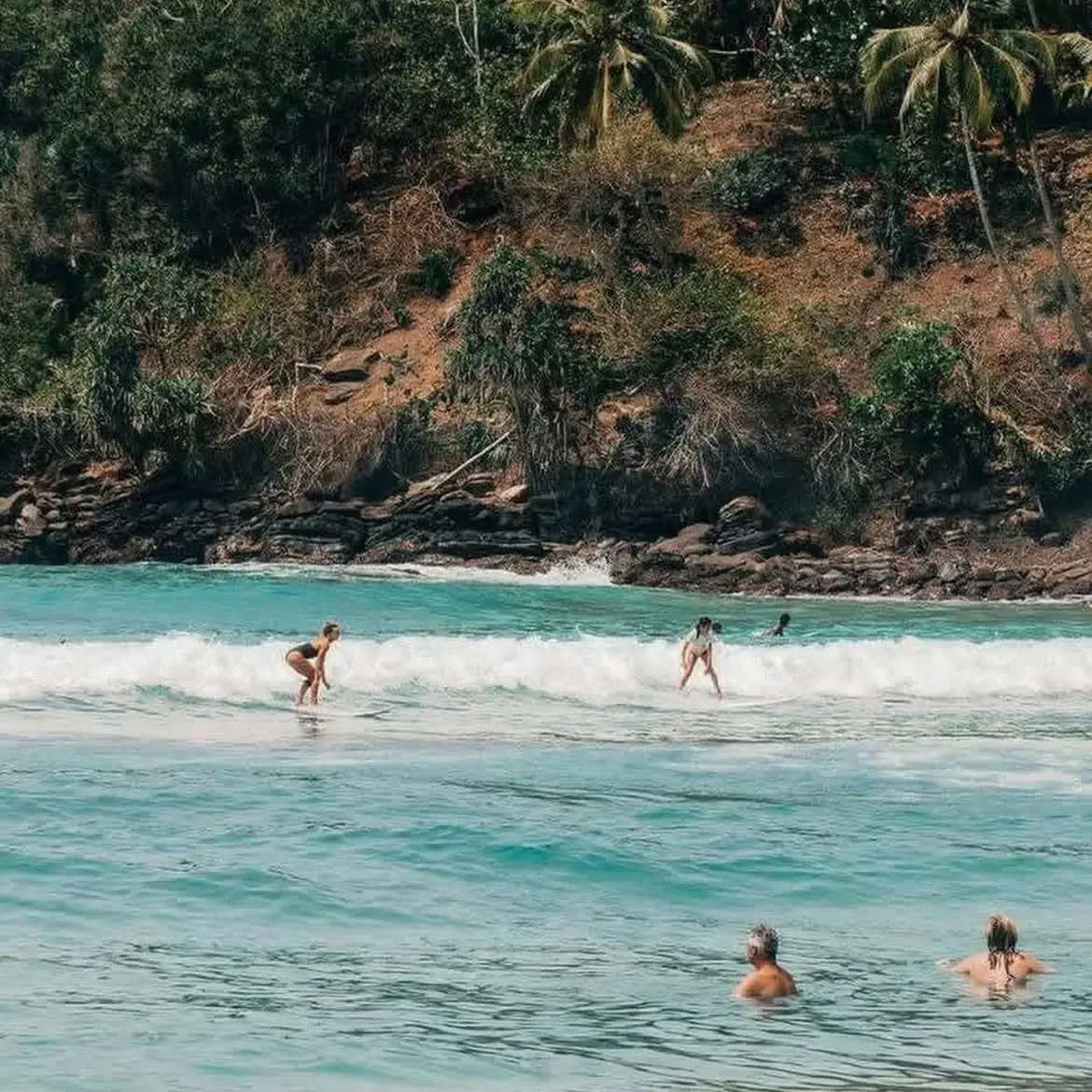 Surf lessons at Weligama Bay