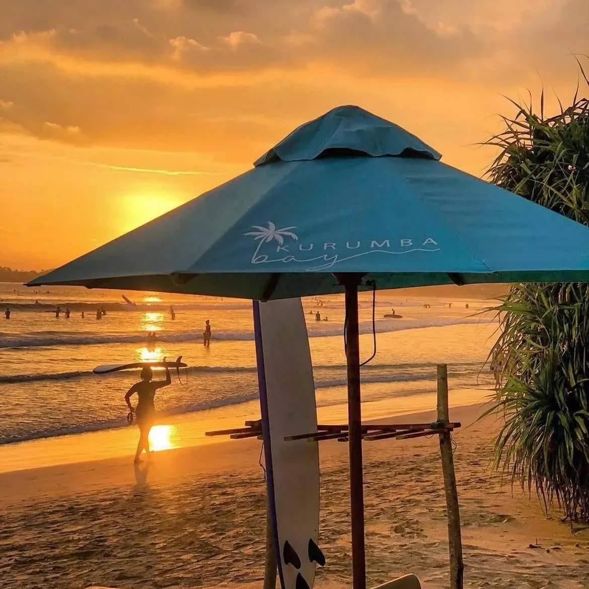 Golden sunset over the southern coast